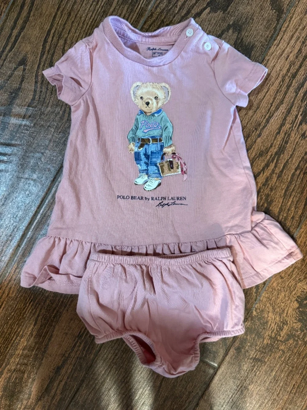 Girls Ralph Lauren Dress & Bloomers - 3M